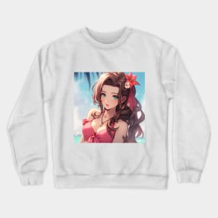 aerith in beach Crewneck Sweatshirt